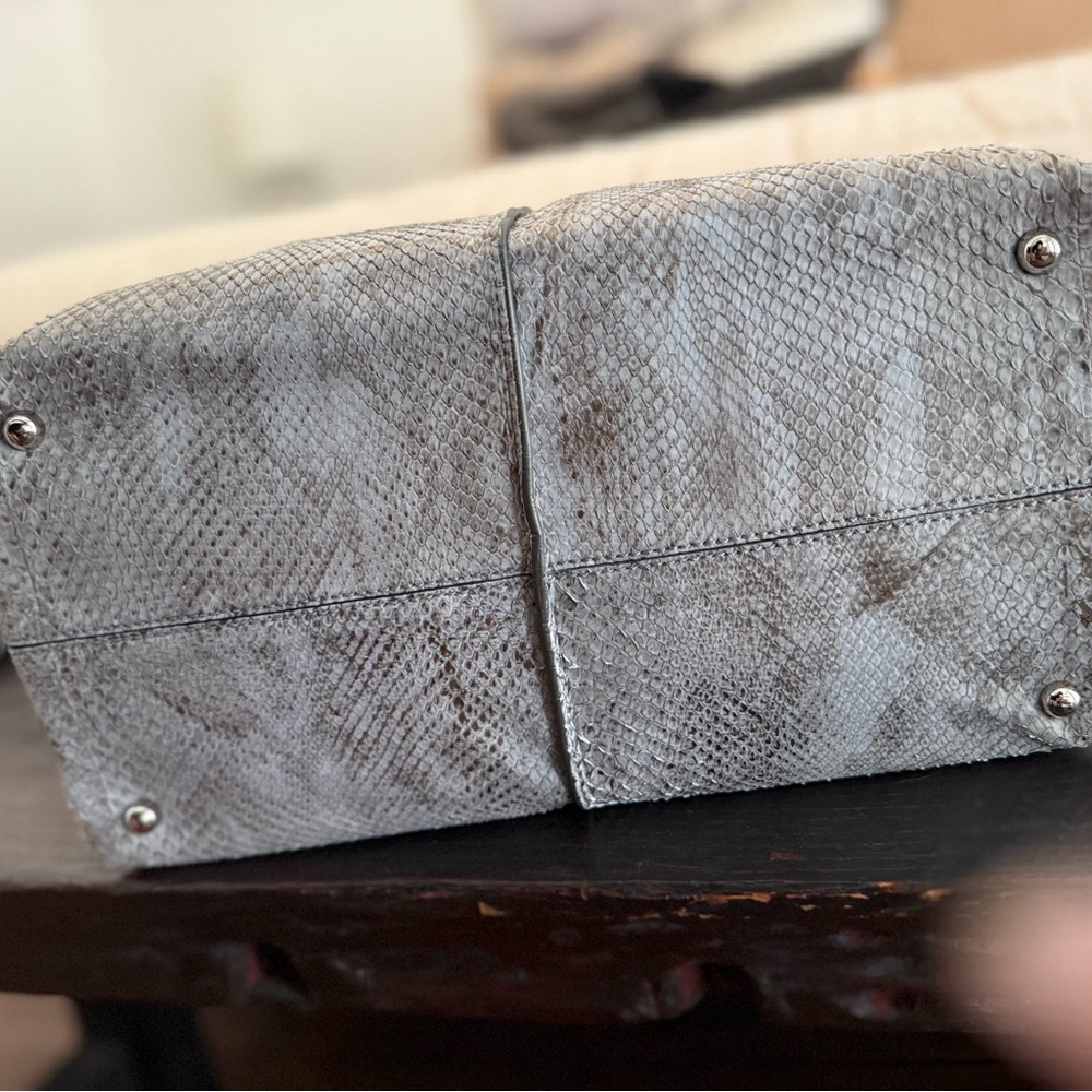 Tod's Grey Python Dstyling Bowler Bag - image 5